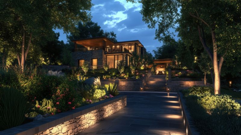 Elegant Entrance Landscaping