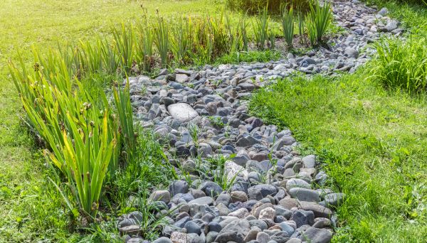 River Rock Garden Installation in Brentwood